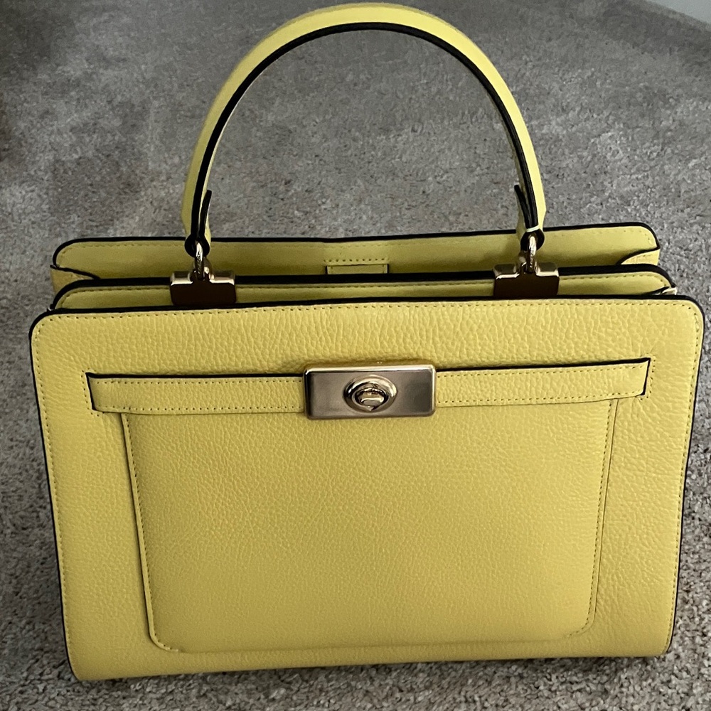 New leather Coach Yellow Leather Satchel